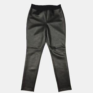 Marciano Faux Leather Elastic Waist Black Ankle Leggings Size S Biker Grunge